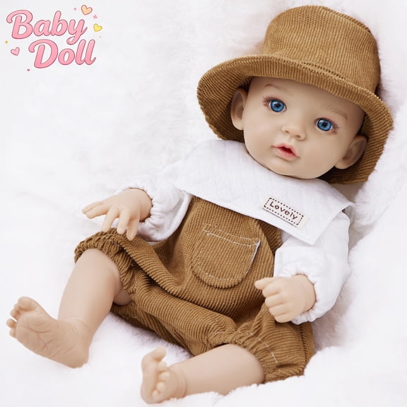 Qocolcyl 12 Inch Weighted Realistic Reborn Baby Doll with Clothes, Soft Washable Silicone Newborn Pretend Play Doll, Stress Relief Companion Toy, Christmas Birthday Gift for Kids Girls Adults Ages 3