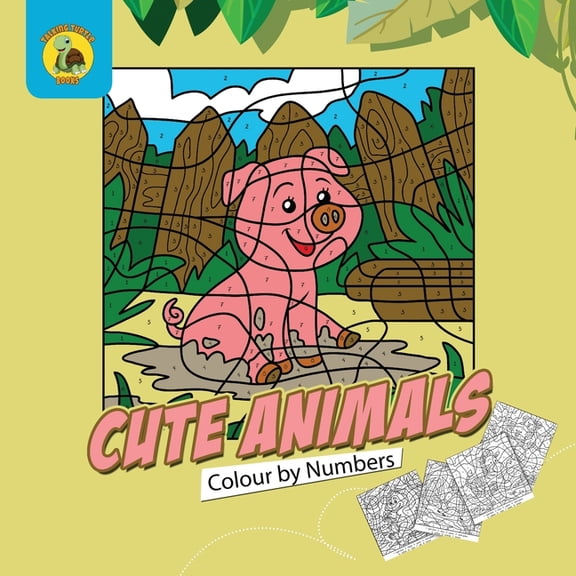 Learn & Play Kids Activity Books Cute Animals Colour by Numbers: Practice Learning Numbers While Having Fun Colouring! (Ages 3-5), Book 7, (Paperback)