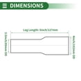 thumbnail image 3 of Rebajadora de codo concéntrico de escape Mandrel de 3.5" OD a 4" OD de Unique Bargains, adaptador de tubo de acero inoxidable 201, longitud de 5 pulgadas, tono plateado, 3 of 7