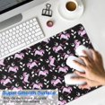 thumbnail image 4 of Long Mouse Pads for Desk,Black Pink Unicorn Pattern Desk Mats on Top Of Desks, Desk Mouse Pad Extra Large with 3mm Non-Slip Base and Stitched Edge for Gaming,Office,Work,Home 35.4"x15.7", 4 of 6