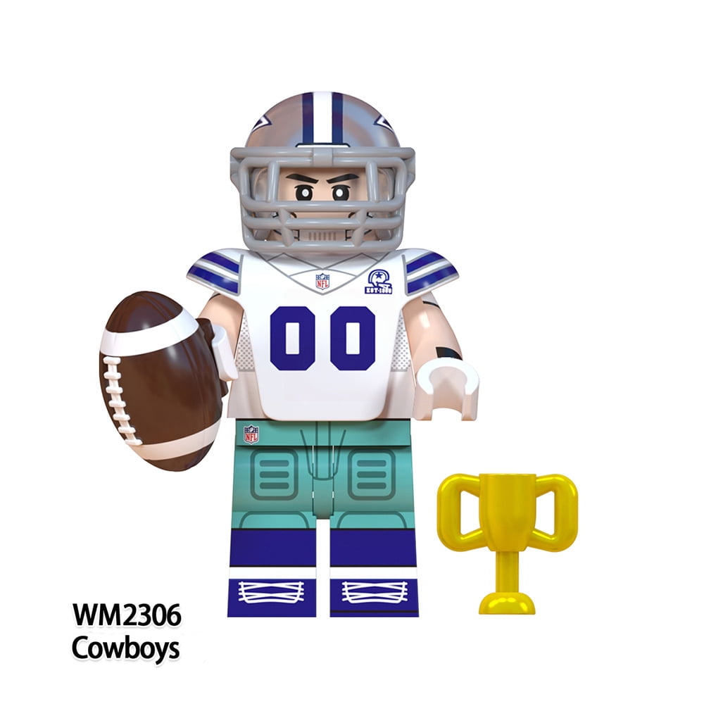 8 Pcs NFL Football Star Minifigures Building Blocks Toys, NFL Football Player Action Figures for Kids Boys Adult Collectible Christmas Birthday Gift