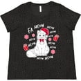 thumbnail image 3 of Inktastic Cat Christmas Music with Santa Hat Women's Plus Size T-Shirt, 3 of 5