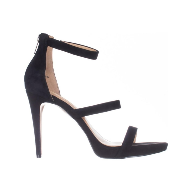 Womens I35 Sadiee Strappy Dress Sandals Black Suede Walmart