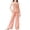 Orange, variant on Girls Bow Print Smocked Cami Top and Wide Leg Pants Set, Sweet Striped 2-Piece Outfit with Elastic Waist & Pockets 5-15Y