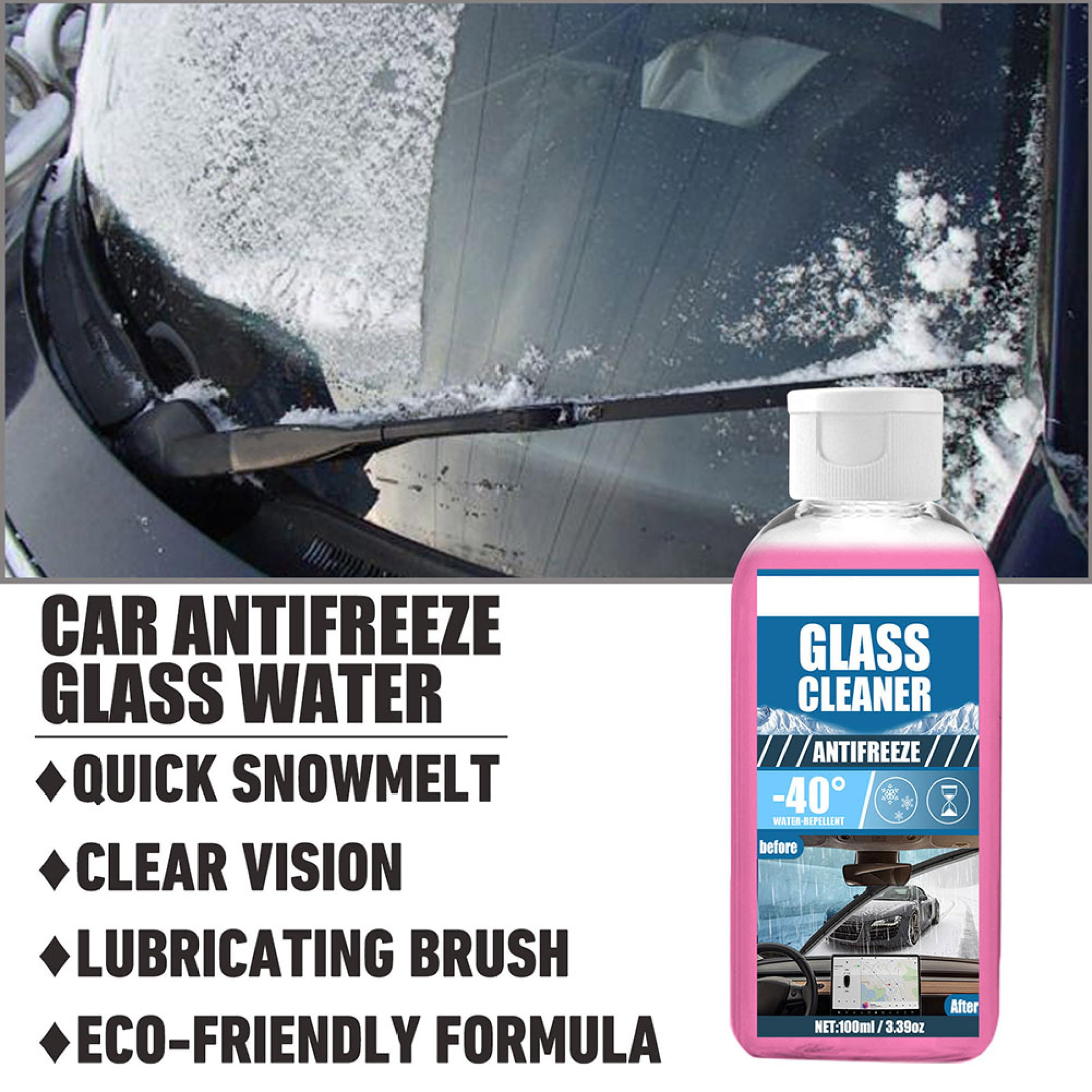 Deicer and Snow Removal, 100ml Windshield Deicer Spray, Ice  Melt Spray Windshield De-Icer with Salt Free Ingredients, Safe Deicer for  Car Windshield, Ice Melting Spray for Home Use & Car Windshield 