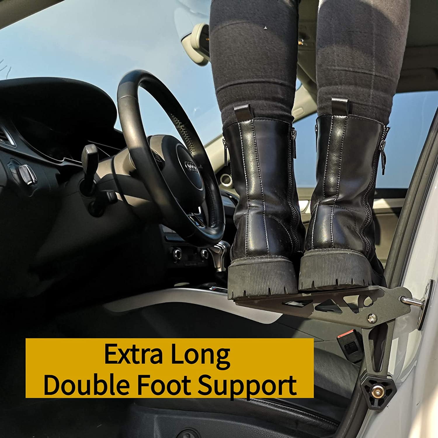 TOOENJOY Universal Fit Car Door Step, Foldable Roof Rack Door Step Up on  Door Latch, Both Feet Stand Pedal Ladder, Easy Access to Rooftop for Most