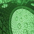 thumbnail image 1 of Ahgly Company Machine Washable Indoor Square Transitional Deep Emerald Green Area Rugs, 5' Square, 1 of 7