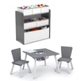thumbnail image 1 of Delta Children Juego de sala de juegos para niños pequeños de 4 piezas gris/blanco, 1 of 1