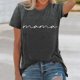 thumbnail image 1 of MKLEKYY Playeras Mujer Camisetas Casuales De Moda Para Mujer, Con Cuello Redondo, Estampadas, De Verano, De Manga Corta, Holgadas E Informales Talla XXXL, 1 of 3