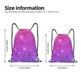 thumbnail image 2 of Sikiie Pink Purple Glitter Drawstring Backpack Drawstring Bags, Draw String Back Bag for Sports, Gym, Travel, Swimming, Beach-Small, 2 of 6