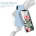 thumbnail image 3 of for iPhone XR Case, [Silky and Soft Touch Series] Premium Soft Silicone Rubber Full-Body Protective Bumper Case Compatible with Apple iPhone XR 6.1 inch (Mystery Blue), 3 of 5