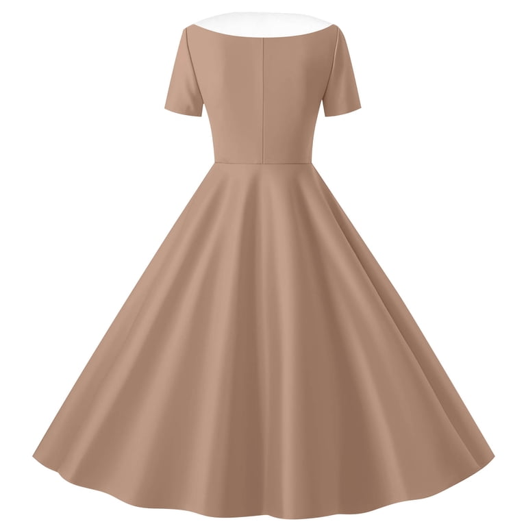 1950s a line dress Women's Vintage Audrey Hepburn Style Cocktail Swing Dresses Sweetheart Neck Wedding Cocktail Midi Gown Blue : Clothing, Shoes & Jewelry weekend plans 1950s Sleeveless Dresses Buy A