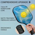 thumbnail image 4 of Pickleball Paddles Set Of 1, Fiberglass Surface, Fluid Smoke Aurora Art Style, 1 Paddle, 2 Balls & Bag, 4 of 5