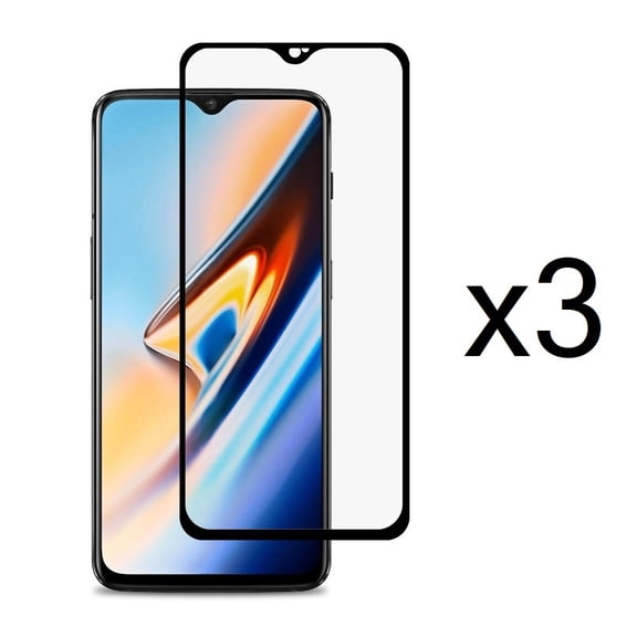 Bemz [3-Pack] Full Coverage Tempered Glass Screen Protectors for OnePlus 6T - Black
