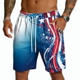 thumbnail image 4 of Havenx 250 Years Of American Independence Shorts for Men Drawstring American Flag Design Short with Pockets Elastic Waist Short Pant 1776–2026 Patriotic Independence Day Clothes,Blue S, 4 of 5