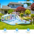 thumbnail image 5 of Zimtown Inflatable Bounce House, Water Bouncer Castle for Kids Aged 3+ W/Kiosk and Cloud Obstacle, 750W Blower for Outdoor Backyard, 5 of 11