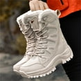 thumbnail image 6 of Cyiecw Waterproof Snow Boots for Men and Women Outdoor Mid-tube Lace Winter Warm Plus Velvet Snow Cotton Shoes Thick-soled High-top Boots, 6 of 7