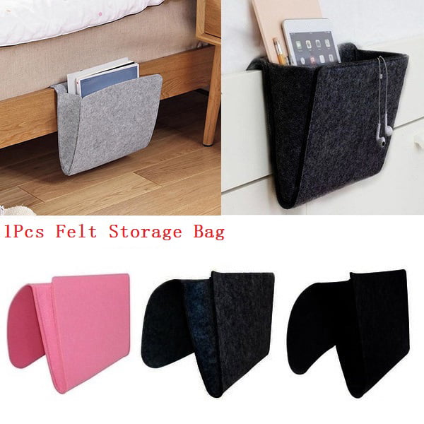 MFEI Bedside Organiser Bed Sofa Hanging Bag Holder Pouch Storage for Books Phone Glasses TV Remote 2 Pack 