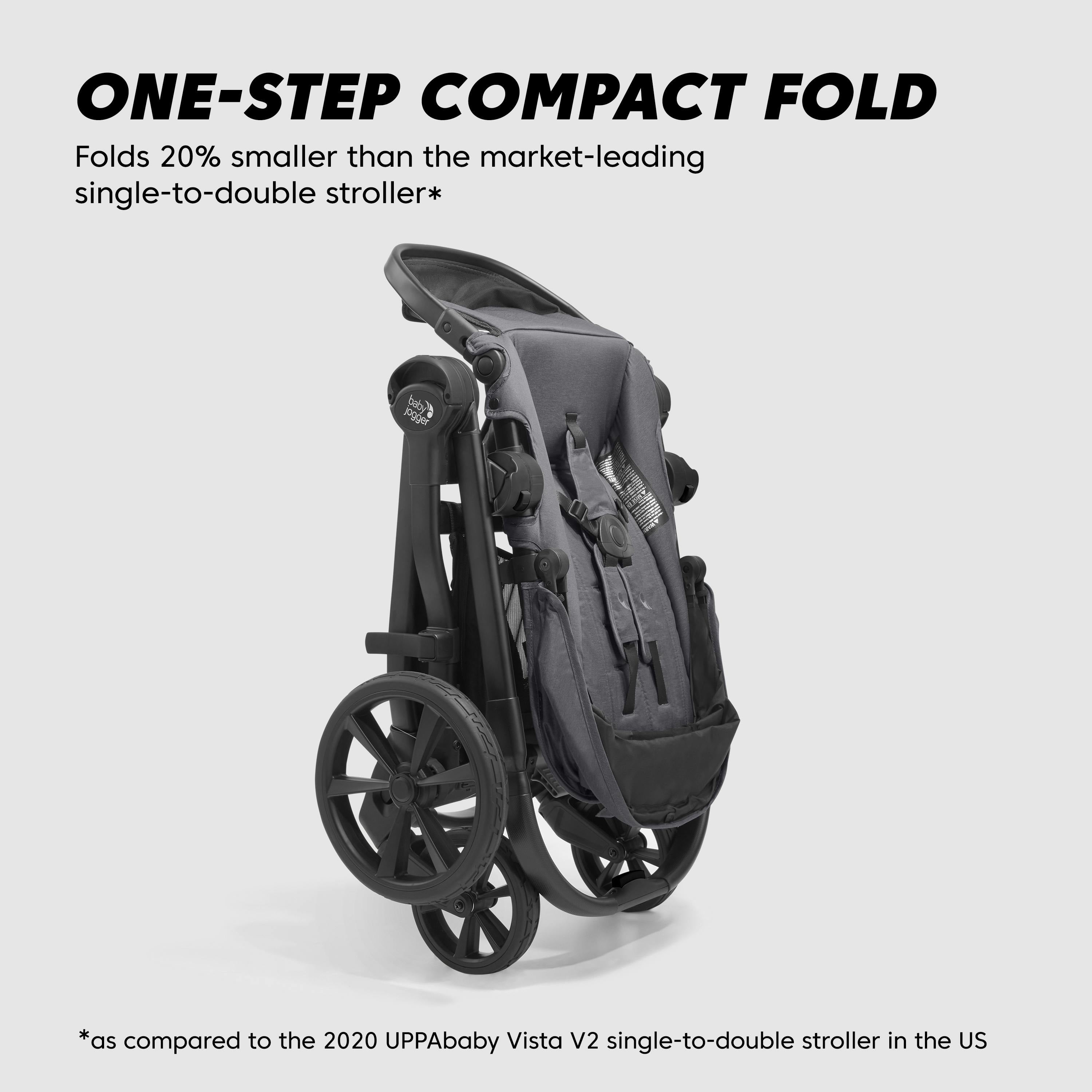 Baby Jogger City Select 2 Single-to-Double Modular Travel System, Radiant Slate