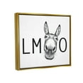 thumbnail image 4 of Stupell Industries LMAO Donkey Amusing Monochrome Casual Animal Humor Graphic Art Metallic Gold Floating Framed Canvas Print Wall Art, Design by Lettered and Lined, 4 of 5