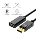 thumbnail image 2 of Wartleves Cable adaptador compatible con DisplayPort 4K a HDMI, DP macho a video de TV HD hembra ☆е, 2 of 6