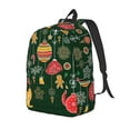 thumbnail image 1 of Vsdgher Christmas Print Canvas Backpack Travel Rucksack Unisex Knapsack 15.7/17.7Inch Laptop Backpack for Work,College-Medium, 1 of 5