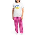 thumbnail image 4 of CafePress - Peace For Ukraine Lover I Stand With Ukrai Pajamas - Women's Short Sleeve Print T-Shirt and Pants Light Cotton Pajama Set, 4 of 7