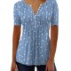thumbnail image 4 of Blusa de manga corta para mujer, diseño de botones ajustado, Top de verano para mujer para el trabajo, compras y citas, 4 of 6