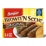 Banquet Brown 'N Serve Original Fully Cooked Sausage Links Frozen Meat, 6.4 oz, 10 Count (Frozen)