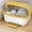 Yellow, variant on Ikohbadg Large Capacity Cutlery Storage Box, Stackable Dish Organizer with Protection, Practical Indoor Kitchen and Picnic Storage Solution, Durable Plastic, Easy to Clean