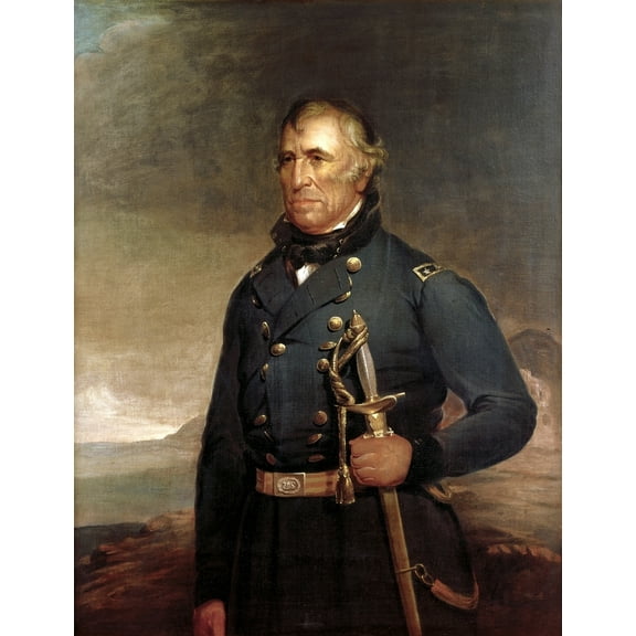 Zachary Taylor. Major General Of The Mexican-American War. Oil Painting By Joeseph Henry Bush History