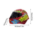 thumbnail image 3 of Pet Helmet Toy Model Helmet Ornaments Motorcycle Doll Bear Helmet Decoration, 3 of 4
