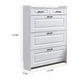 thumbnail image 4 of Wood Shoe Cabinet, Modern Shoe Rack Storage Cabinet with 3 Flip Drawers and 2 Storage Drawers, 4 of 6