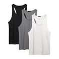 thumbnail image 3 of Coshow 3 Pack Men's Casual Tank Tops Cotton O-neck Lightweight Comfort sleeveless T-Shirts, 3 of 5