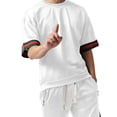 thumbnail image 2 of Ma Croix Mens Mesh Shirt Short Sleeve T-Shirt Urban Fashion Hip Hop Crew Neck Tee Sports Activewear, 2 of 5