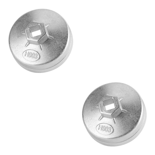 Guardoinrt Premium Wrench Auto Tool 903 Drive Socket Caps Universal Vehicles Smooth Removal Handheld Car Accessory Silver 74mm 2Set