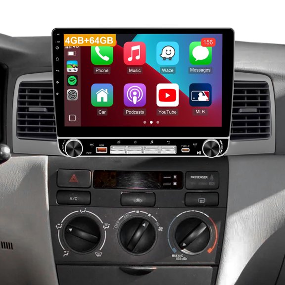 Radio de coche Leadfan 4G+64G Android 13 con Carplay para Toyota