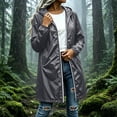 thumbnail image 2 of jobturf Packable Rain Jacket Women Lightweight Waterproof Raincoat with Hood and Pockets Windbreaker Jackets for Outdoor Travel S-2XL, 2 of 9