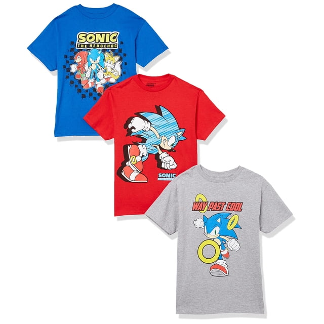 Pack de 3 camisetas para niño de SEGA Sonic the Hedgehog