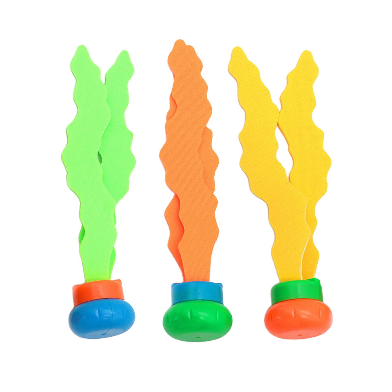 Set of 3 Seaweed toy children kids Plants Diving Toy Outdoor Swimming Pool Grab Stick Underwater