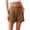 Coffee, variant on Women's Elastic High Waisted Shorts Wide Leg Pleated Dressy Shorts with Pockets Summer Business Casual Work Clothes, S-2X