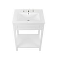 thumbnail image 4 of Sink Vanity Cabinet, White, Wood, Hotel Bedroom Bathroom, Modern Contemporary HB34056, 4 of 9