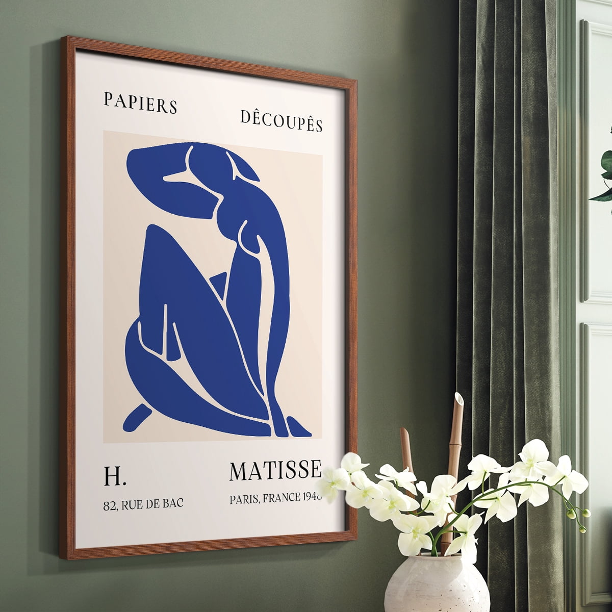 Matisse CLXVII Framed Print in Brown Solid Wood 11 x 14 Framed Print