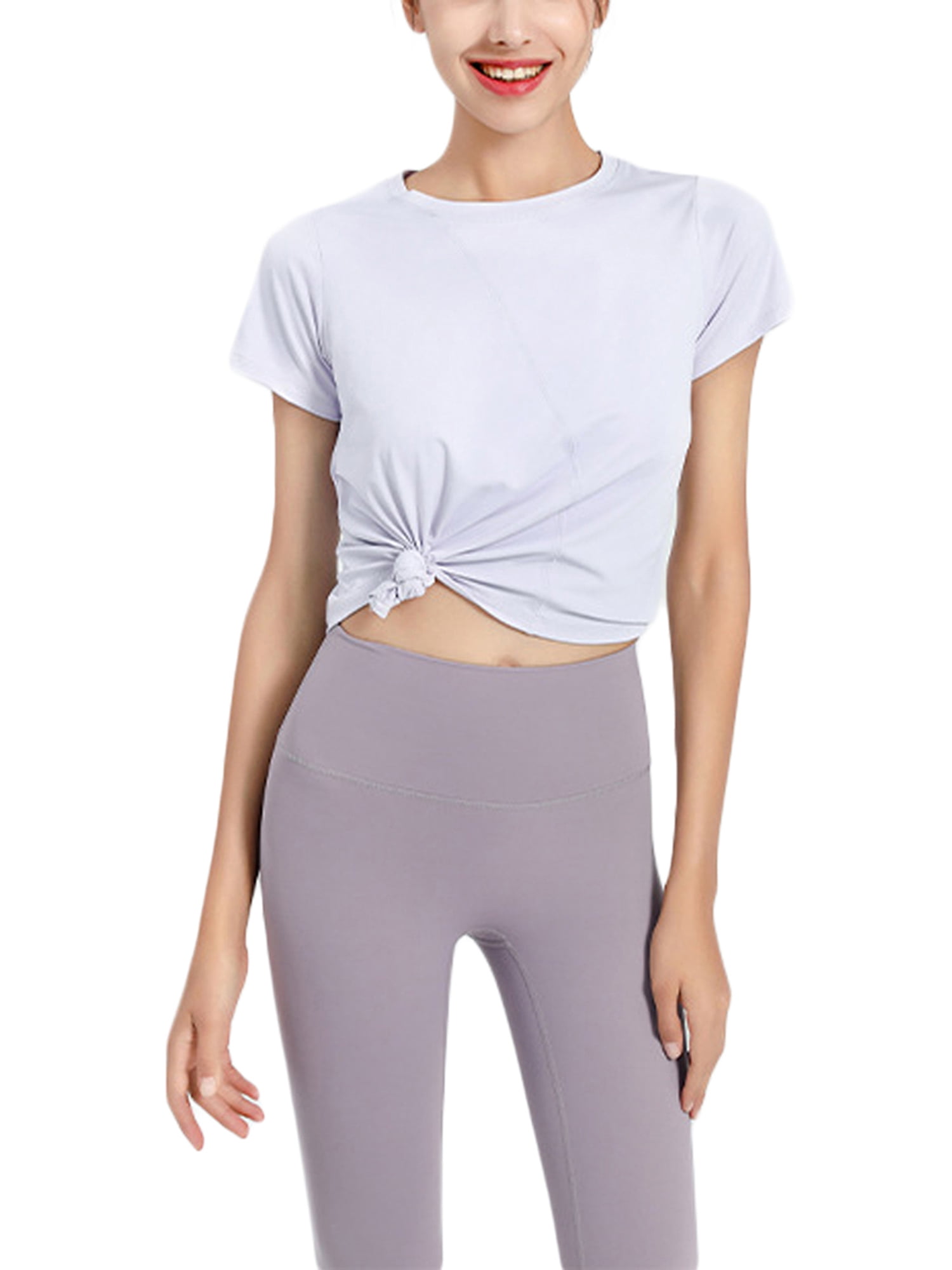 Cropped Slim Yoga Short Sleeve