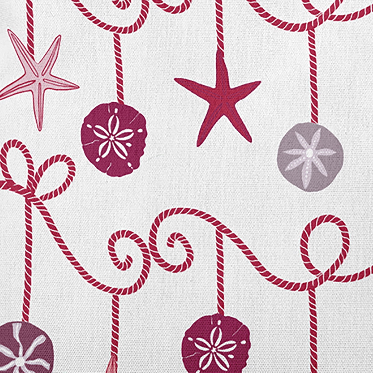 16" x 16" Simply Daisy Sea Ornaments Polyester Accent Pillow, Christmas Pink Qty 1