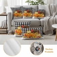 thumbnail image 6 of Fall Pumpkins Turkey Outdoor Waterproof Pillow Covers, Thanksgiving Sunflowers Retro Plaid Decorative Square Throw Pillowcase Sofa Cushion Sham for Patio/Couch/Chair, 18"x18" 2 Pack, 6 of 8