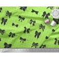 thumbnail image 3 of Soimoi Green Rayon Fabric Bow & Dots Print Fabric by the Yard 42 Inch Wide, 3 of 3