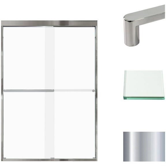 Transolid Fbpt487008f-R 70" High X 47" Wide Bypass Frameless Shower Door - Chrome