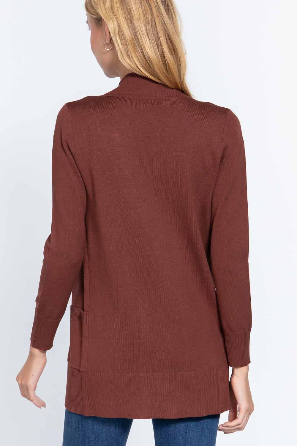 【新品】imperf /Long Sleeve Rib Cardigan Z Supply Mara Silky Rib Cardigan in Pumpkin Spice – Maxwell James