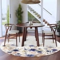 thumbnail image 3 of Purple Spring Floral Round Area Rug 7Ft Washable Circle Rugs for Dorm Laundry Room, Elegant Pastoral Flowers Watercolor Non-Slip Carpet Floor Mats Indoor Outdoor Carpet Runner Aesthetic Home Decor, 3 of 8